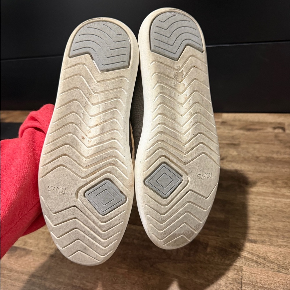 Toms Light Gray Canvas Slip-Ons - Picture 4 of 4